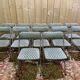 Set of 12 folding chairs – 1960s – Chrome tubular metal
