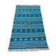 Blue and white carpet handmade 115x185cm