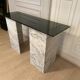 Marble console and smoked glass, Italy, 1980s