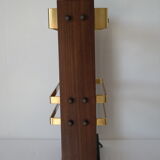 Vintage wooden and brass umbrella holder