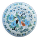 Antique Chinese ceramic plate with peacock decoration