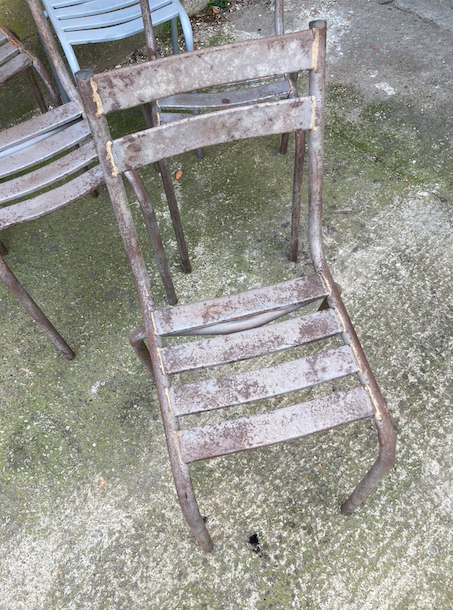 14 metal bistro chairs