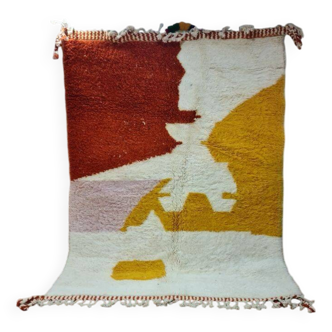 Modern Bohemian Rug 250x150 cm - Abstract Design Multicolor Red and Yellow