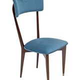 Ico & Luisa Parisi Rare Set of Six Mid-century Modern Velvet Dining Chairs