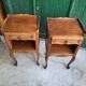 PAIRE DE CHEVETS A 1 TIROIR EN MERISIER
