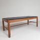 Vintage oak coffee table with a slate top in an oak frame, 1960s.
