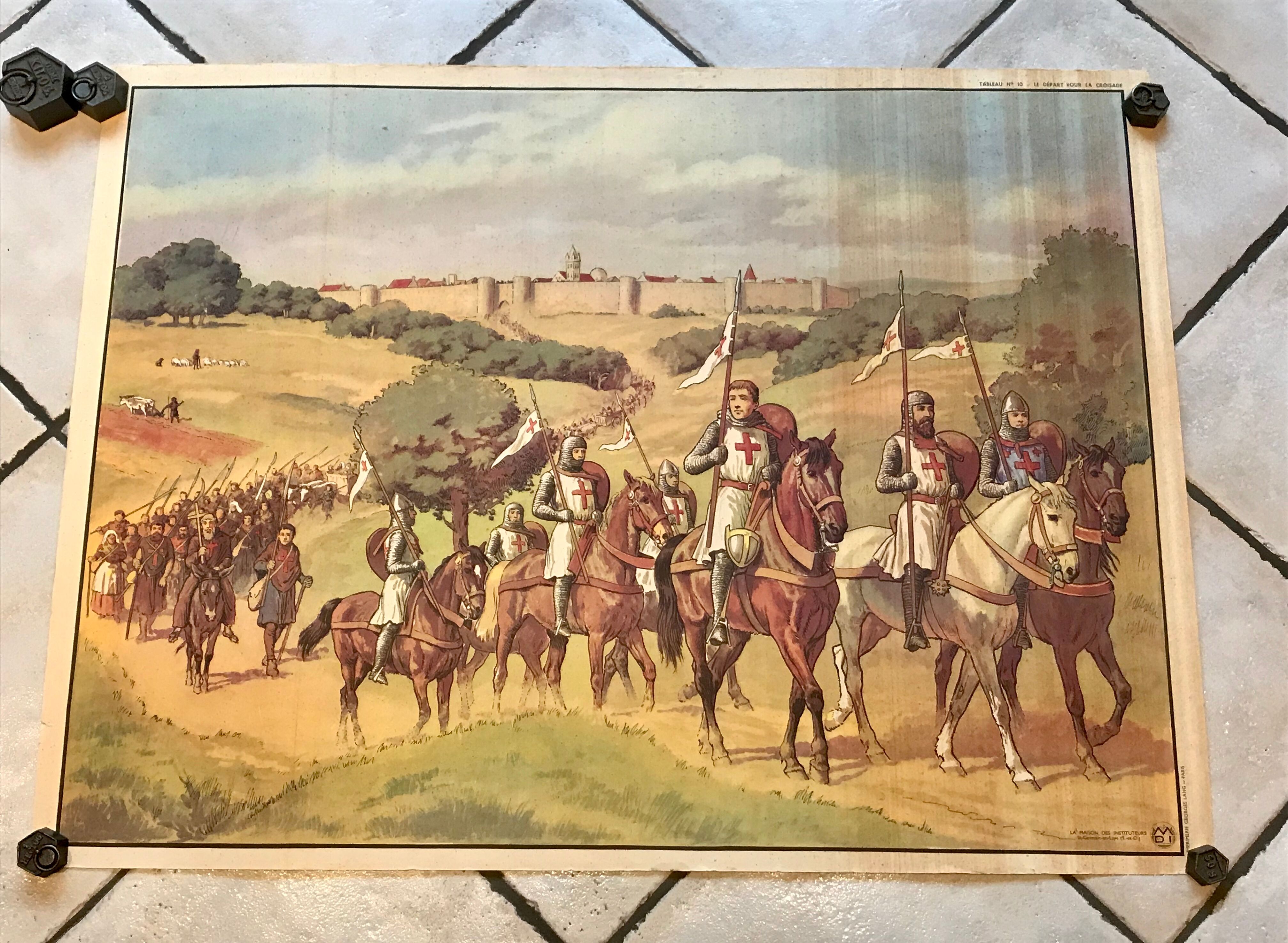 Affiche pédagogique scolaire histoire, imprimerie lang maison