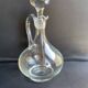 Blown crystal decanter with handle