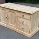 Buffet commode anglaise Interior's rénovée en bois massif 1980