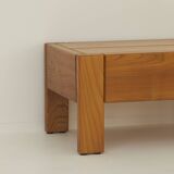 Solid wood (elm) bedside table / end table, vintage Regain circa 1980