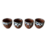 Set of 4 Russian ceramic egg cups