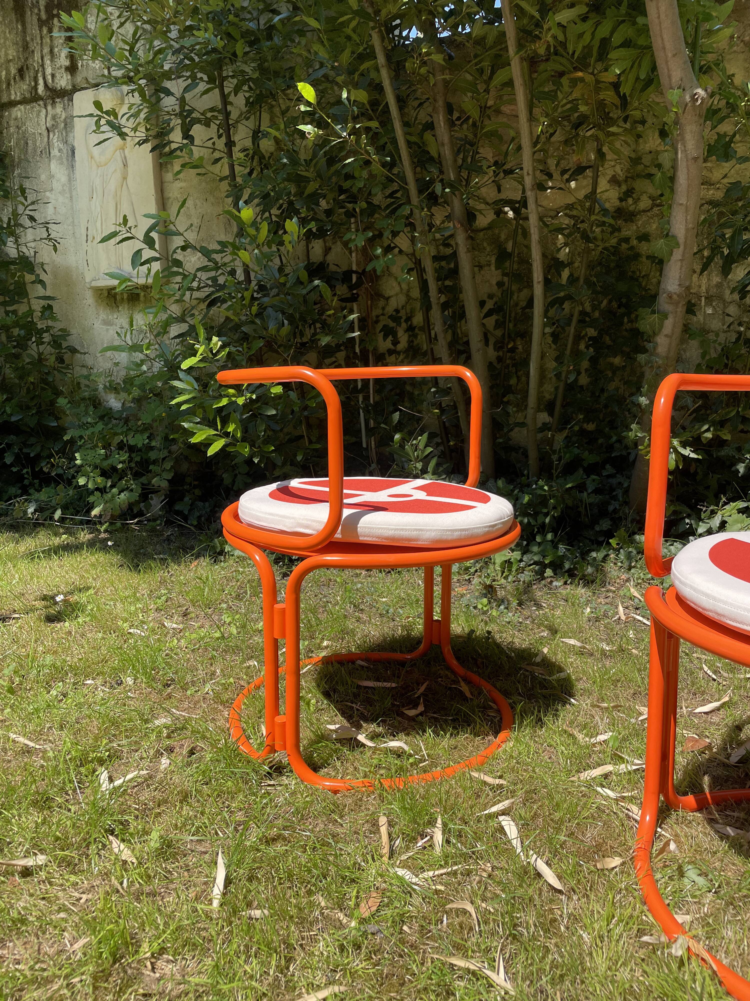 Pair of Gae Aulenti armchairs for Prisunic