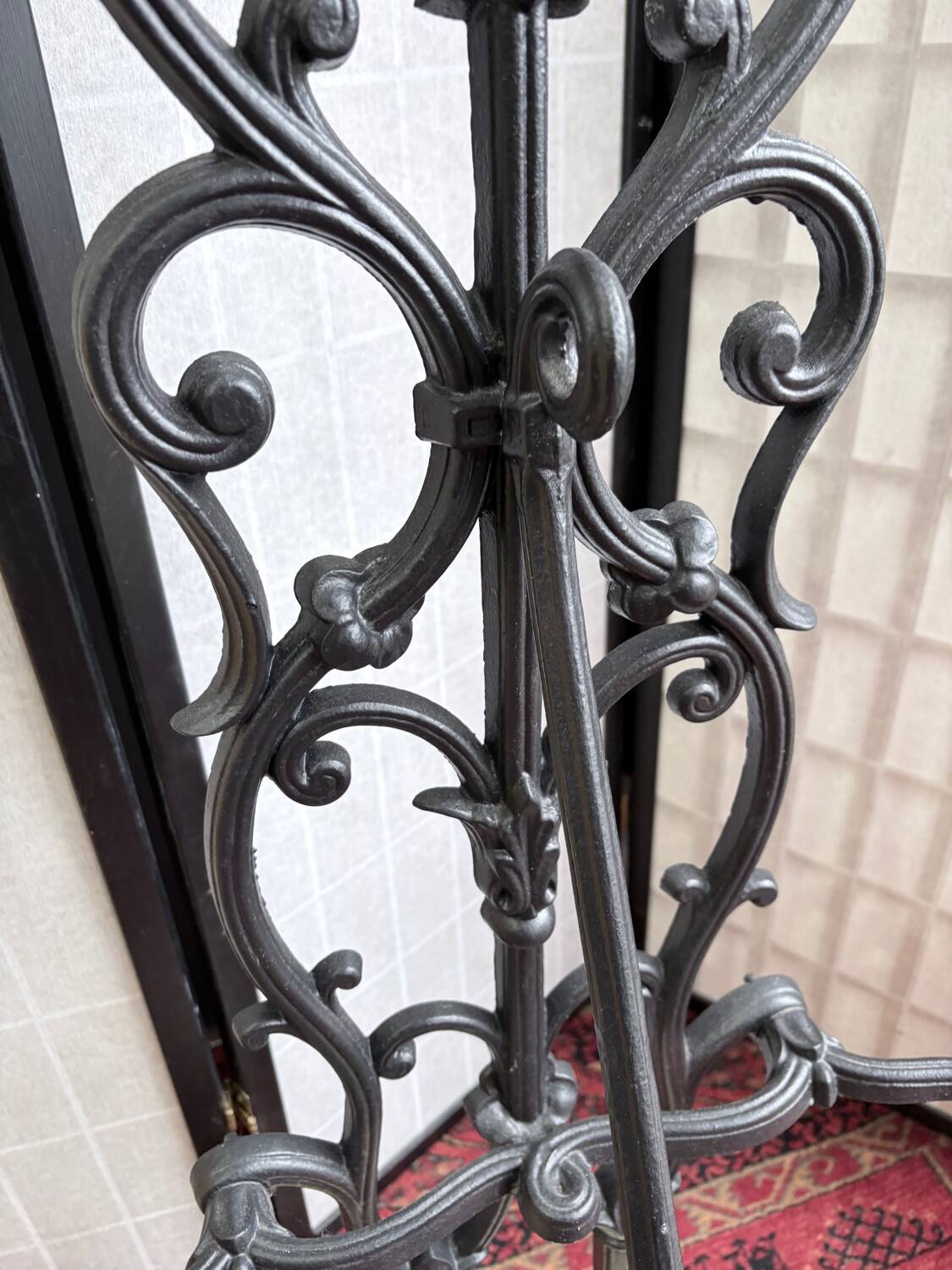 Art Nouveau cast iron coat rack