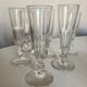 Set of 6 assorted 19th century flat-sided crystal champagne coupes