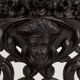 Baroque Richly Carved Black Wooden Sculptured Shelf, France, 1850s