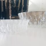 Glass dessert service bowl and cups