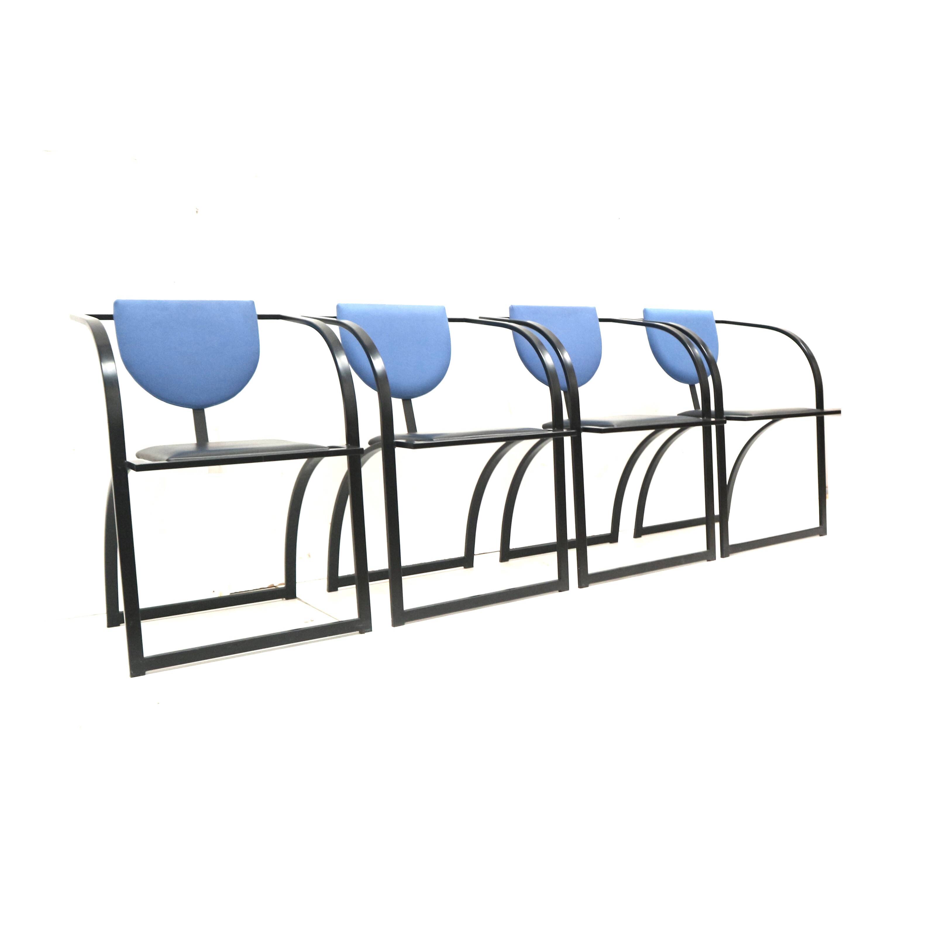 Set of 4 vintage postmodern dining room chairs Model ‘Cosinus’ by Karl Friedrich Förster for KFF Des
