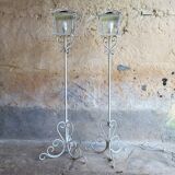 Wrought iron floor lamp