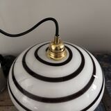 Spiral glass pendant light