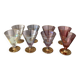Set of 8 Vintage Italian Murano Style Cocktail Glasses – Gold Lustre – Mult