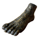 Bronze foot signed S. Gronnier and its plaster print