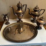 WMF antique silver-plated tea and coffee service AS Alpacca + tray – deb