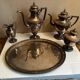 WMF antique silver-plated tea and coffee service AS Alpacca + tray – deb