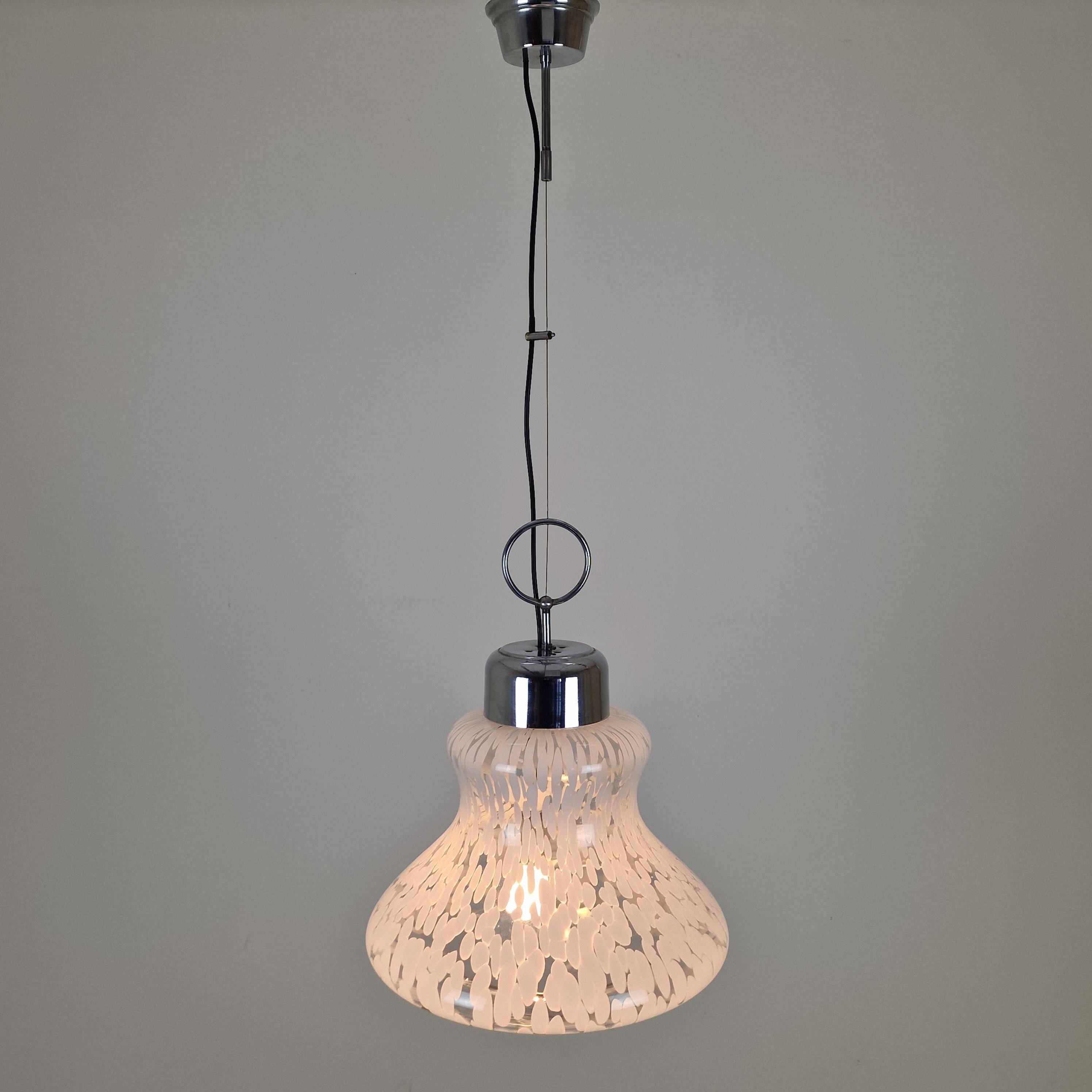 Large Murano Glass Pendant Light by Carlo Nason for Mazzega – Italy 1970's