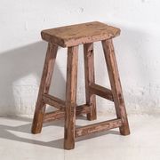 Tabouret ancien à patine rose (c.1900) #8