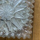 Vintage wall light in antique glass, square ceiling light 23 cm.