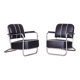 Bauhaus Lounge Chairs in Leather from Mücke Melder, 1930s, Set of 2