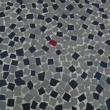 Large German Mosaic Kidney Coffee Table, 1960s