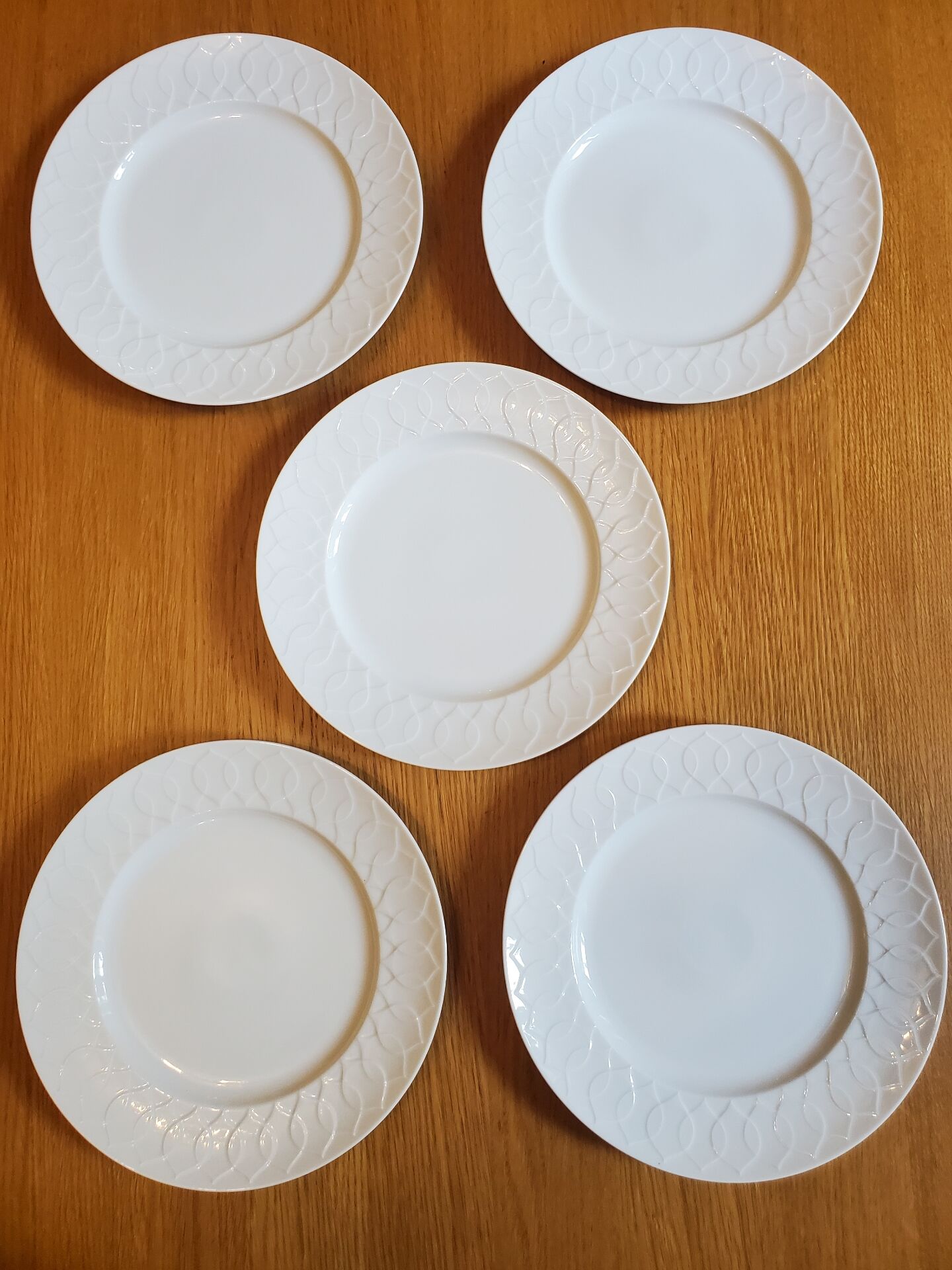 Assiettes plattes Rosenthal Lotus blanc