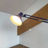 Vintage, architect lamp, articulated lamp, Twist brand, Model T1, 1970s, blue, décor