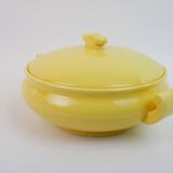 Large yellow modernist soup tureen