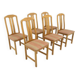 Set de 6 chaises scandinave en chêne, Suède, 1990
