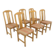 Set de 6 chaises scandinave en chêne, Suède, 1990