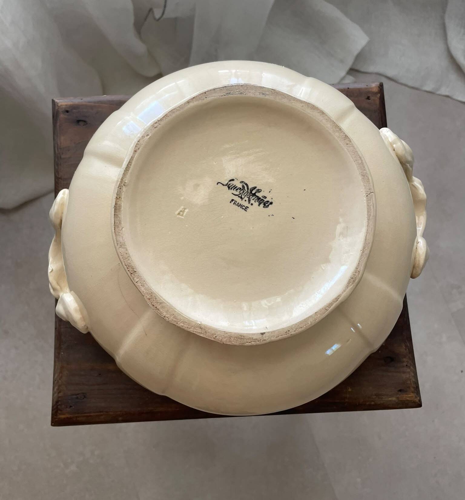Vintage Sarreguemines soup tureen