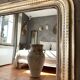 Louis-Philippe antique mirror with silver leaf, 19th century.