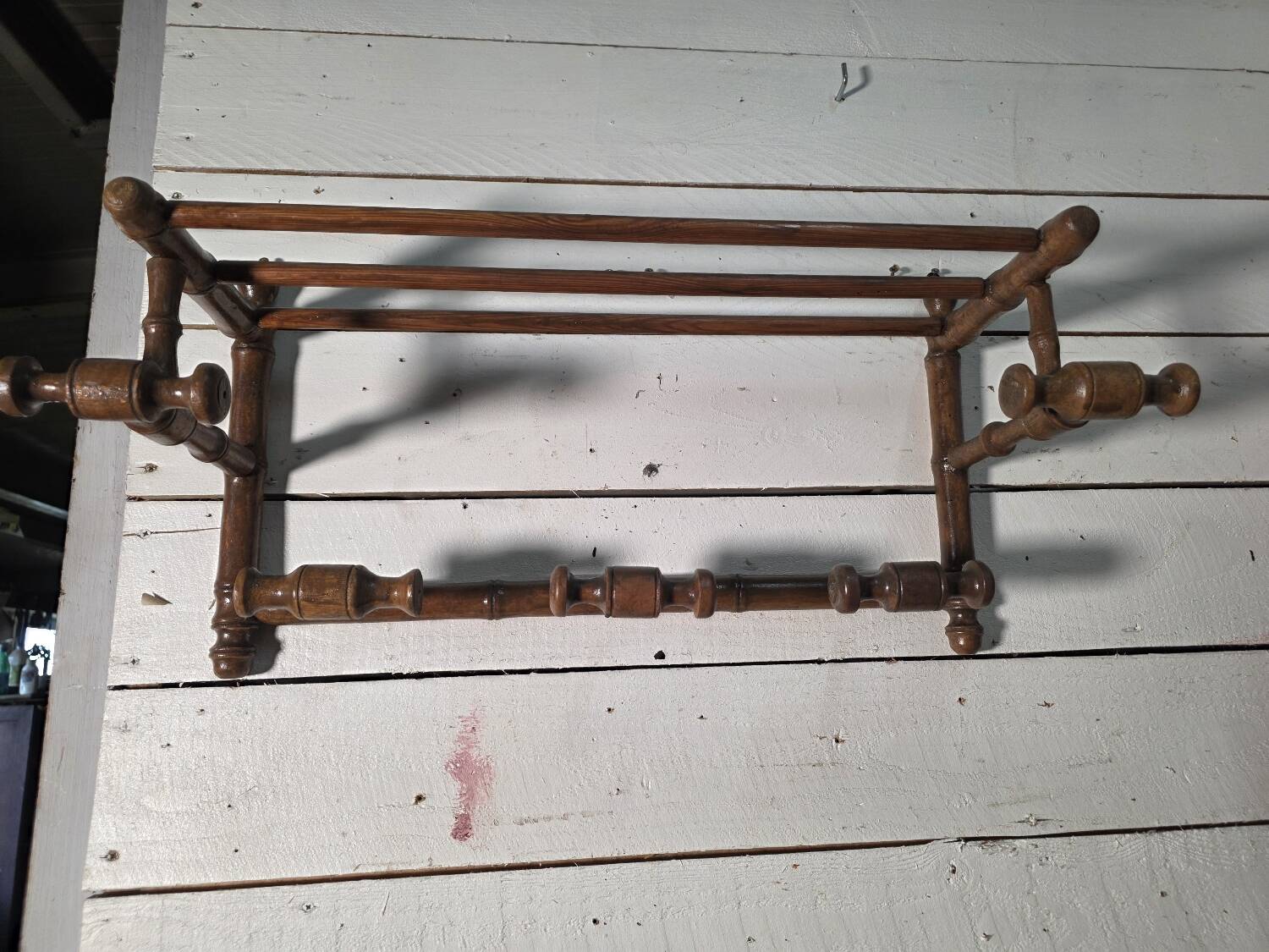 Napoleon III style bamboo wood coat rack