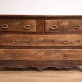 Antique curved walnut chest of drawers – 4 drawers