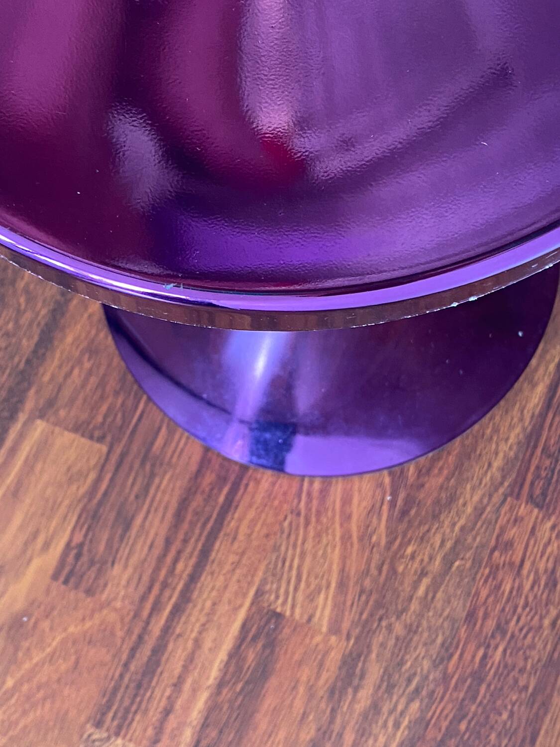 Tam-tam chrome purple stool