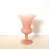 vase, centerpiece, in pink opaline, Italian made