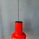 Vintage red space age cone pendant lamp