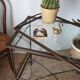 Vintage metal and glass serving cart