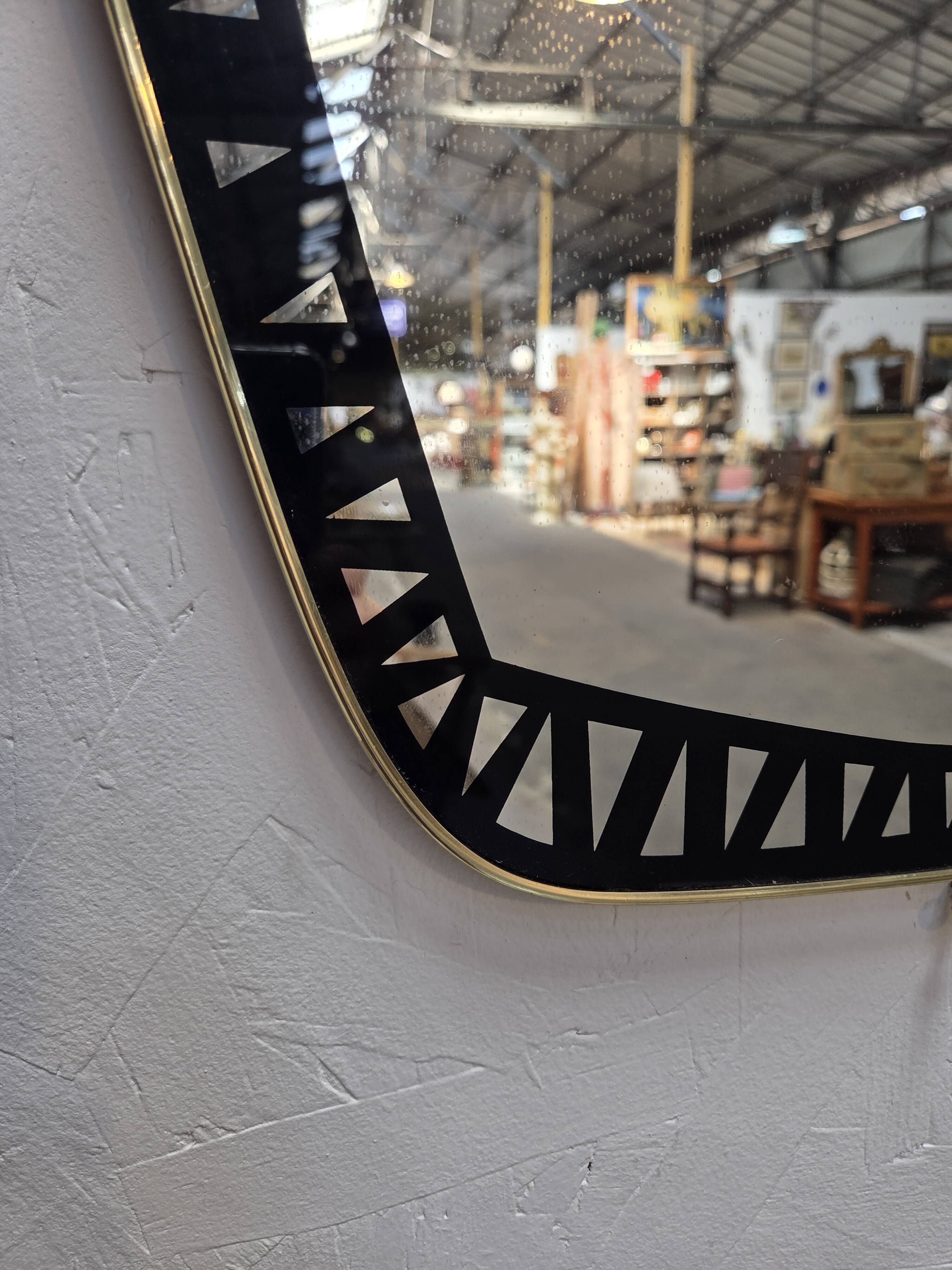 Miroir Dorian par Tacchini années 60