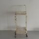 Bar cart or service table in white metal, 1960, France