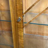 Art Deco Vintage Brocante Walnut Hexagonal Display Cabinet – 1920–1930