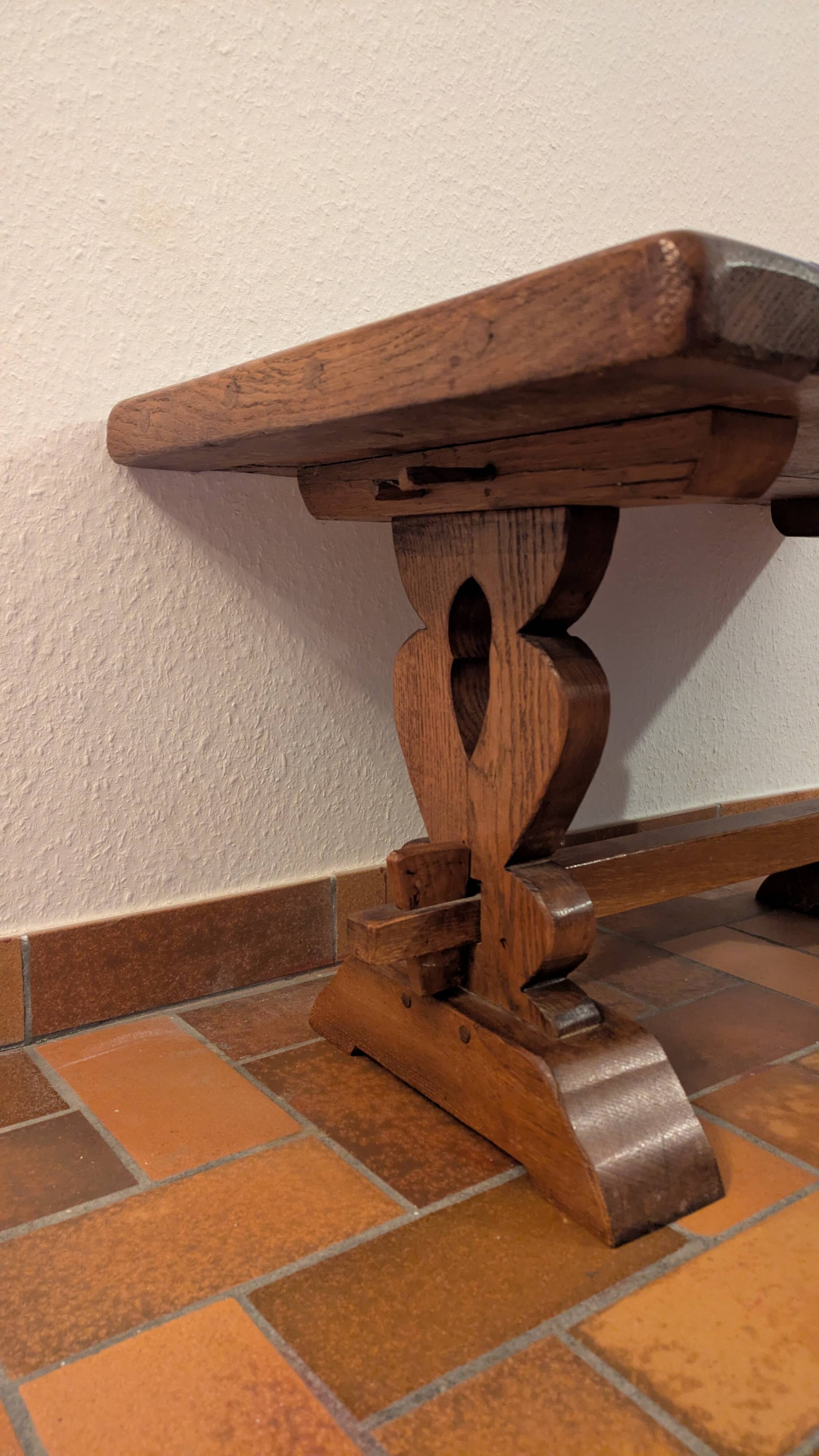 Rectangular monastery coffee table in solid oak