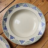 Set of 7 soup plates n°64 Moulin des Loups et Hamage